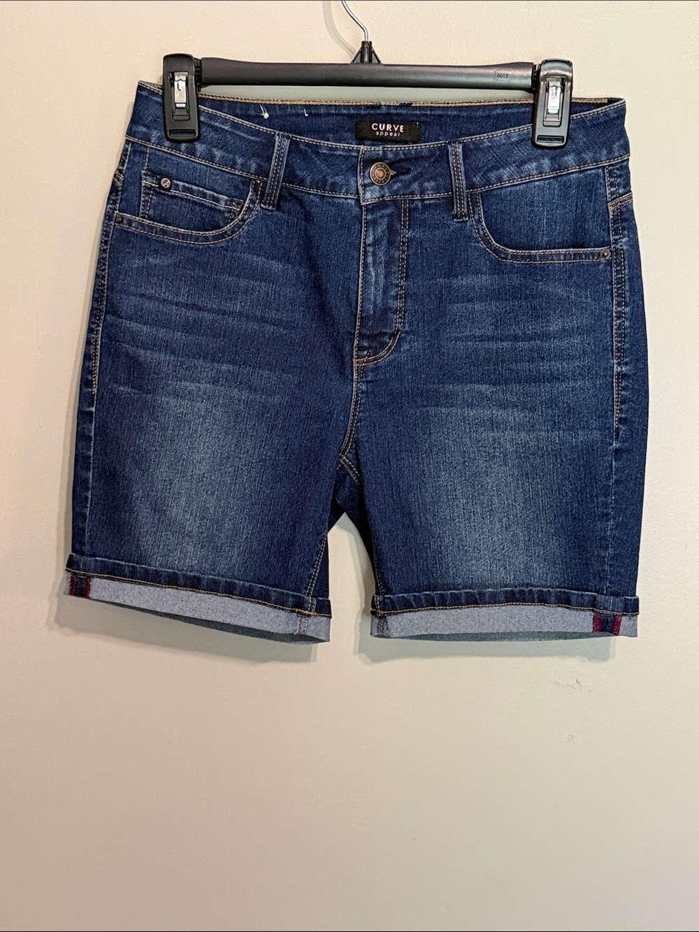 Curve Label Dark Blue Denim Jean Shorts